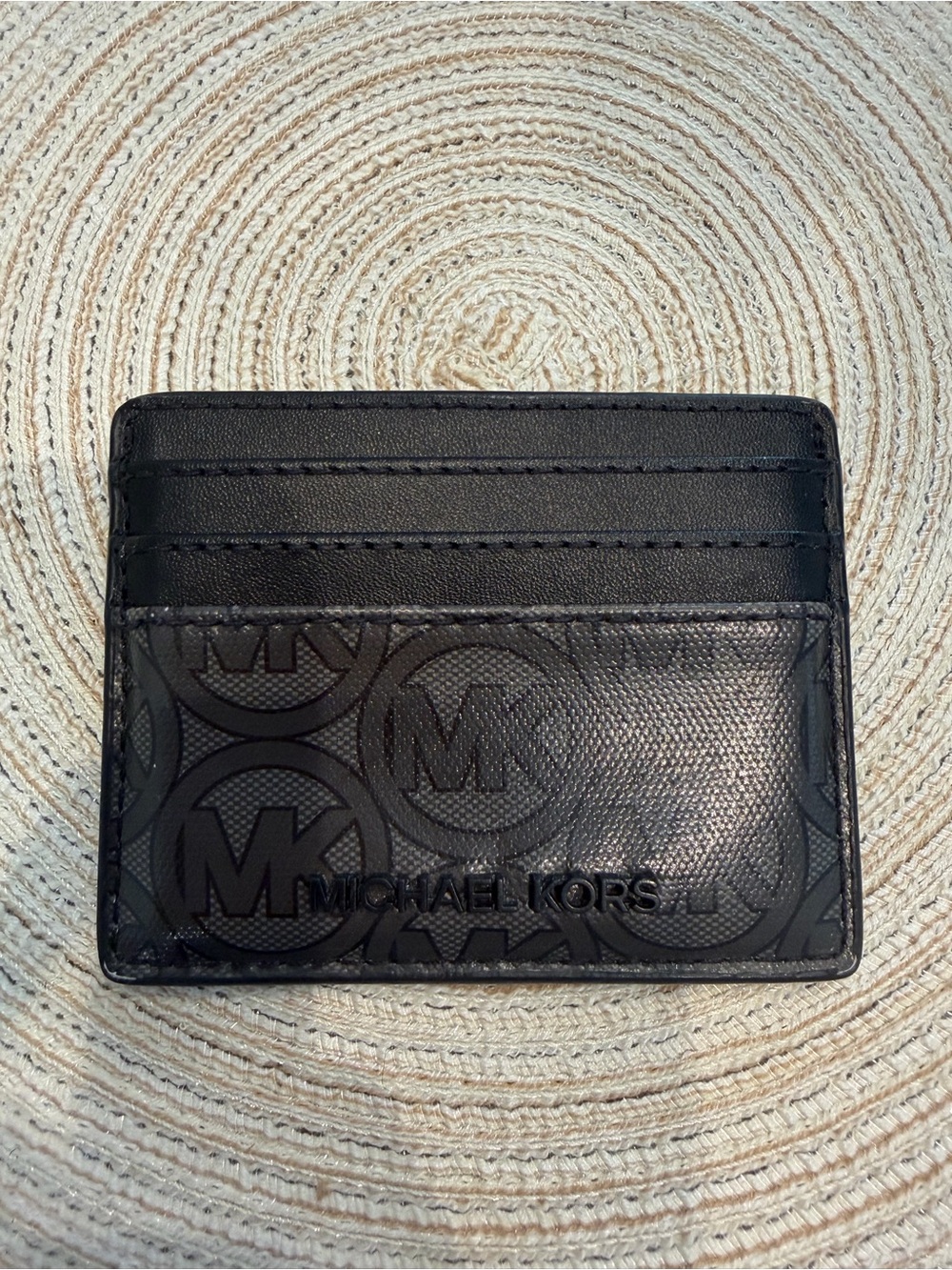 Michael Kors Black Logo Card Holder Wallet